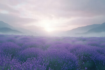 Fototapeta premium Scenic Mountain Field with Vibrant Wildflowers