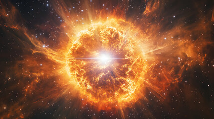 A planetary nebula with intricate patterns of light and dust expanding outward.