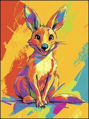 Fototapeta premium Graffiti-Colored Cartoon Creature