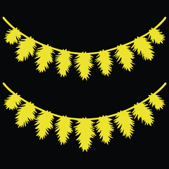 star, tree, heart, bell, cone, icicle. Vintage holiday ornaments in red, green and beige colors. Xmas toys collection isolated on white 