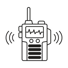 Walkie talkie Meticulous icon vector on white background
