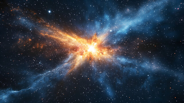 A star going nova erupting in a radiant explosion of light and energy across the cosmos.