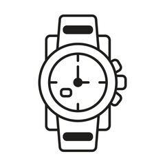 wrist watch icon vector on white background