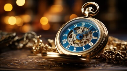 Vintage Watch Display on Desk with Elegant Elements