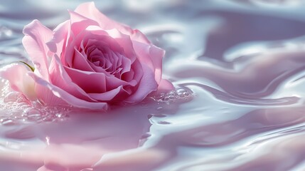 Digital technology Pink rose milk Flow swirl illustration poster background