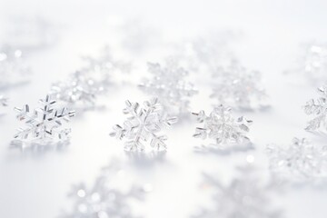 Obraz premium Shiny Ornaments on Clean White Surface