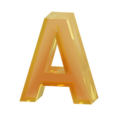 Alphabet A 3D Illustration 