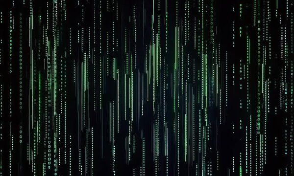 binary code digital Matrix Style Falling Code Background