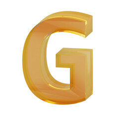 Alphabet G 3D Illustration 