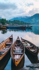 Fishermen in Sulawesi get ready to set out on a fishing trip as dawn breaks over the water