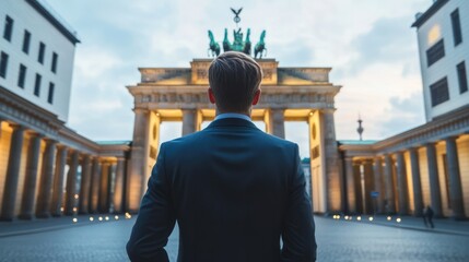 European man integrating fintech tools into his banking practices in Berlin, Germany