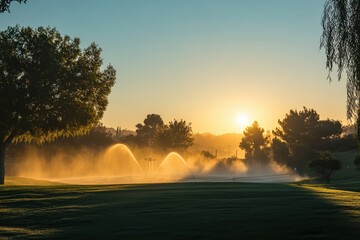 Fototapeta premium Morning Glow in the Park