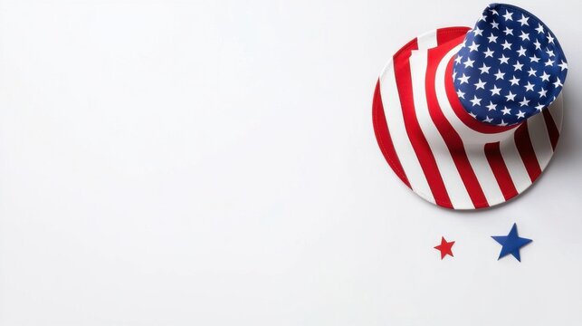 American Flag and Stars Background for Independence Day and Patriotic Holiday