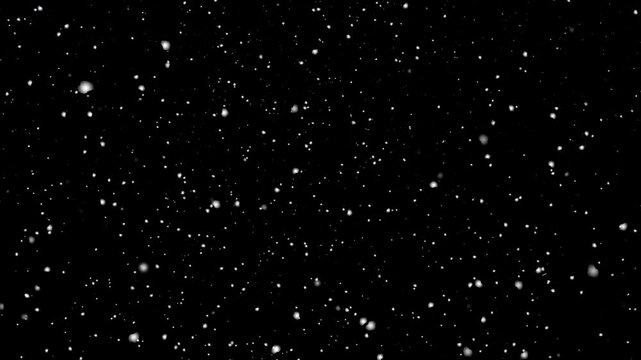 Heavy snowfall with alpha channel transparent overlay snow effect [4K]