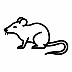 The Rat Blacke and white image for illustration