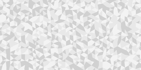 Seamless geometric pattern square shapes low polygon backdrop background. Abstract geometric wall tile and metal cube background triangle wallpaper. Gray and white polygonal background.