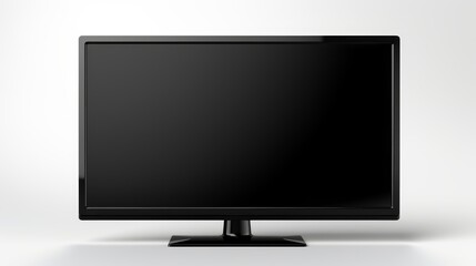 Fototapeta premium Realistic lcd television with blank screen isolated on white background for display mockup purposes
