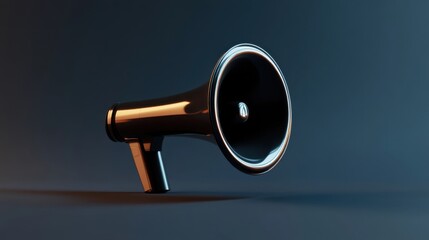 3D-rendered leadership symbol with a megaphone illustrating communication