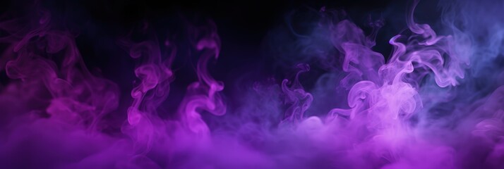 Fototapeta premium purple smoke , purple splash painting on black background, purple powder dust paint purple explosion explode burst isolated splatter abstract.purple smoke or fog particles explosive effect