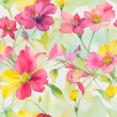 Obraz premium seamless background with flowers