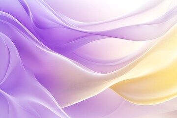 Obraz premium A soft, abstract wave pattern in purple and yellow hues, evoking calm and creativity.