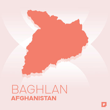 Baghlan vector map, Vector map of Baghlan, editable eps, AI files, Vector illustration of Baghlan vector map