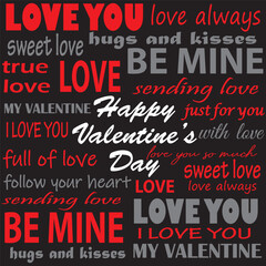 Happy Valentine's day card with lettering design