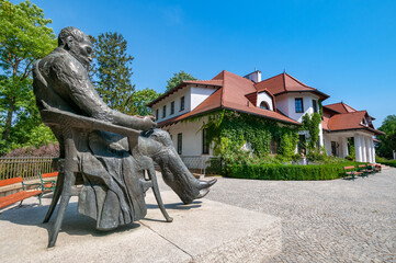 Monument to Zygmunt Krasiński and museum of romanticism in Opinogóra Górna. Museum of Romanticism, Masovian Voivodeship, Poland