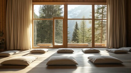 Silent retreat without gadgets in the Alps, Switzerland, promoting deep mindfulness