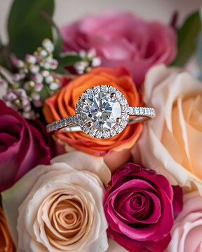 The beauty of diamonds and their luxury suit the beautiful scenery. For couples or ladies, look good and stylish. and space for writing text