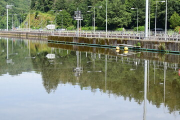 river lock and sluice system Mettlach, the highest in Germany