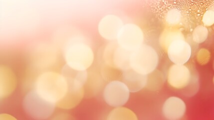 Abstract Blurred Background Of Warm Golden Lights