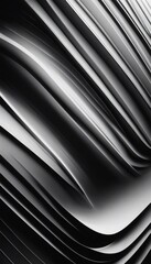 Monochrome abstract design with flowing curved lines and smooth gradients creating depth
