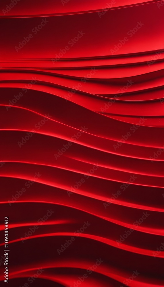 Poster Abstract red waves create a dynamic and flowing texture with dramatic lighting