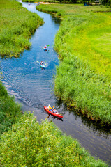 Rafting down the Krutynia river, Warmian-Masurian Voivodeship, Poland