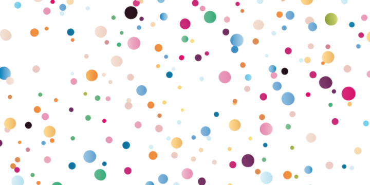 colorful confetti on transparent background