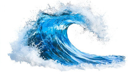 Fototapeta premium water wave splashing isolated on white 