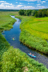 Rafting down the Krutynia river, Warmian-Masurian Voivodeship, Poland