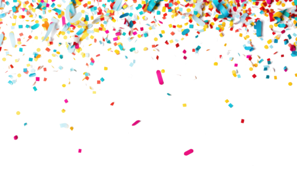 Celebration party backgrounds concepts on transparent background
