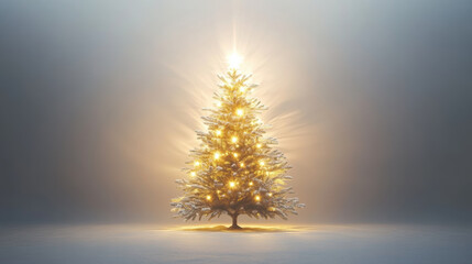 magical, softly glowing Christmas tree evokes feelings of warmth and joy