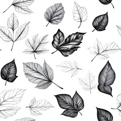 Floral flowers and beautiful colorful leaves wallpaper seamless pattern for interior decoration or background.
