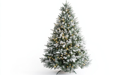 Cozy Christmas tree with warm white lights, evoking feelings of warmth and joy