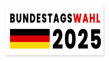 Bundestagswahl 2025 in germany - graphic for election voting - 3D Illustration