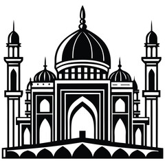 taj mahal vector illustration