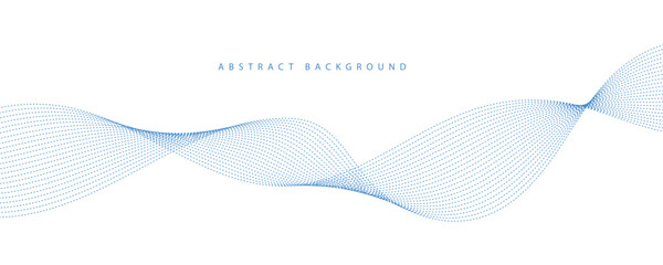 Abstract blue wavy vector background.