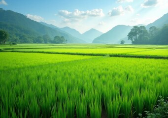 Hands holding a small green plant with rich soil in a garden setting
