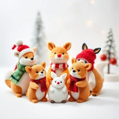 santa claus with reindeer