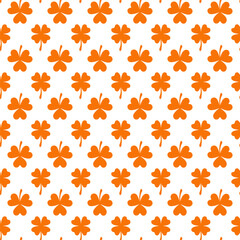 Seamless pattern with orange clover