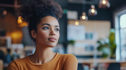 A woman leading a brainstorming session on app development ideas in a modern workspace 