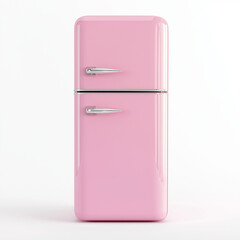 Pink Retro Fridge: A charming and stylish pink retro refrigerator, a classic design element for a kitchen or dining room. This image evokes a sense of nostalgia and vintage charm.  